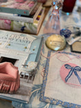 Load image into Gallery viewer, Bow Needlepoint Canvas 13 Count Beginner Ornament: Coastal Preppy Project, 4" Round