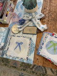 Load image into Gallery viewer, Bow Needlepoint Canvas 13 Count Beginner Ornament: Coastal Preppy Project, 4" Round