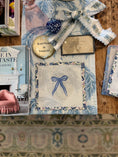 Load image into Gallery viewer, Bow Needlepoint Canvas 13 Count Beginner Ornament: Coastal Preppy Project, 4" Round
