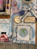 Load image into Gallery viewer, Bow Needlepoint Canvas 13 Count Beginner Ornament: Coastal Preppy Project, 4" Round