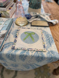 Load image into Gallery viewer, Bow Needlepoint Canvas 13 Count Beginner Ornament: Coastal Preppy Project, 4" Round