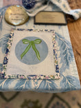 Load image into Gallery viewer, Bow Needlepoint Canvas 13 Count Beginner Ornament: Coastal Preppy Project, 4" Round