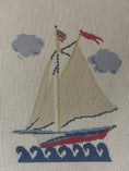 Load image into Gallery viewer, NEW Coastal Nantucket Sailboat Needlepoint Canvas