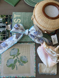 Load image into Gallery viewer, Needlepoint Canvas on 13 Roses Zweigart Mono Deluxe Mesh Embroidery with finished Liberty of London fabric on the edges