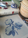 Load image into Gallery viewer, Needlepoint Canvas on 13 Roses Zweigart Mono Deluxe Mesh Embroidery with finished Liberty of London fabric on the edges