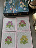 Load image into Gallery viewer, Tulips Needlepoint Canvas Coaster 4"