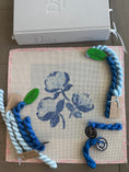 Load image into Gallery viewer, Needlepoint Canvas on 13 Roses Zweigart Mono Deluxe Mesh Embroidery with finished Liberty of London fabric on the edges