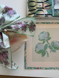 Load image into Gallery viewer, Needlepoint Canvas on 13 Roses Zweigart Mono Deluxe Mesh Embroidery with finished Liberty of London fabric on the edges