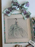 Load image into Gallery viewer, Needlepoint ART Canvas on 13 Dior Dress Dior Vintage Dress Zweigart Mono Deluxe Mesh Embroidery with finished Liberty of London fabric on the edges