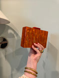 Load image into Gallery viewer, Self Finishing Needlepoint Acrylic Clutch