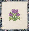 Load image into Gallery viewer, Tulips Needlepoint Canvas Coaster 4"