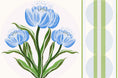Load image into Gallery viewer, Collecting Tulips Vintage Blue Fabric