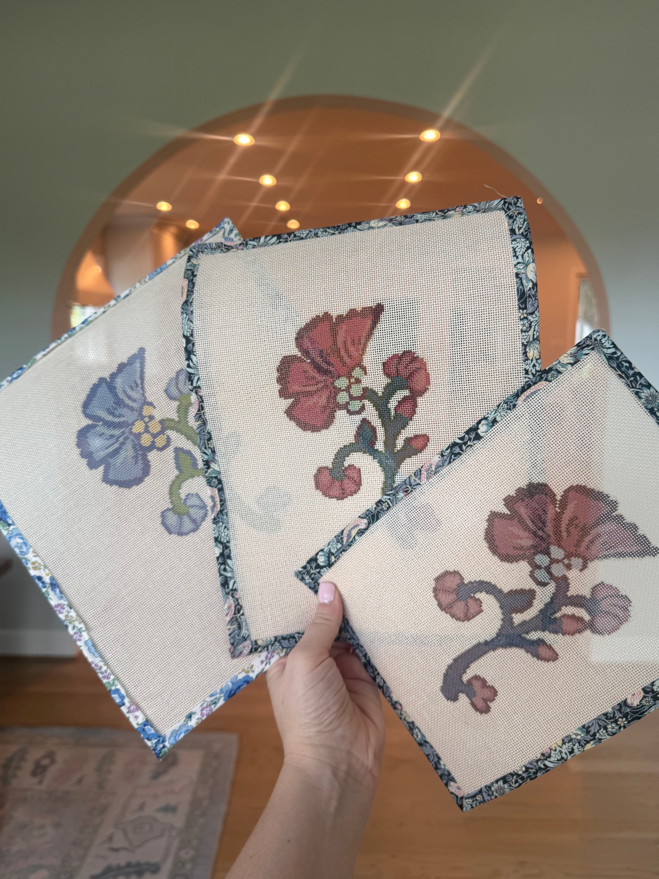 NEW Addison Kate Block Print Needlepoint Canvas