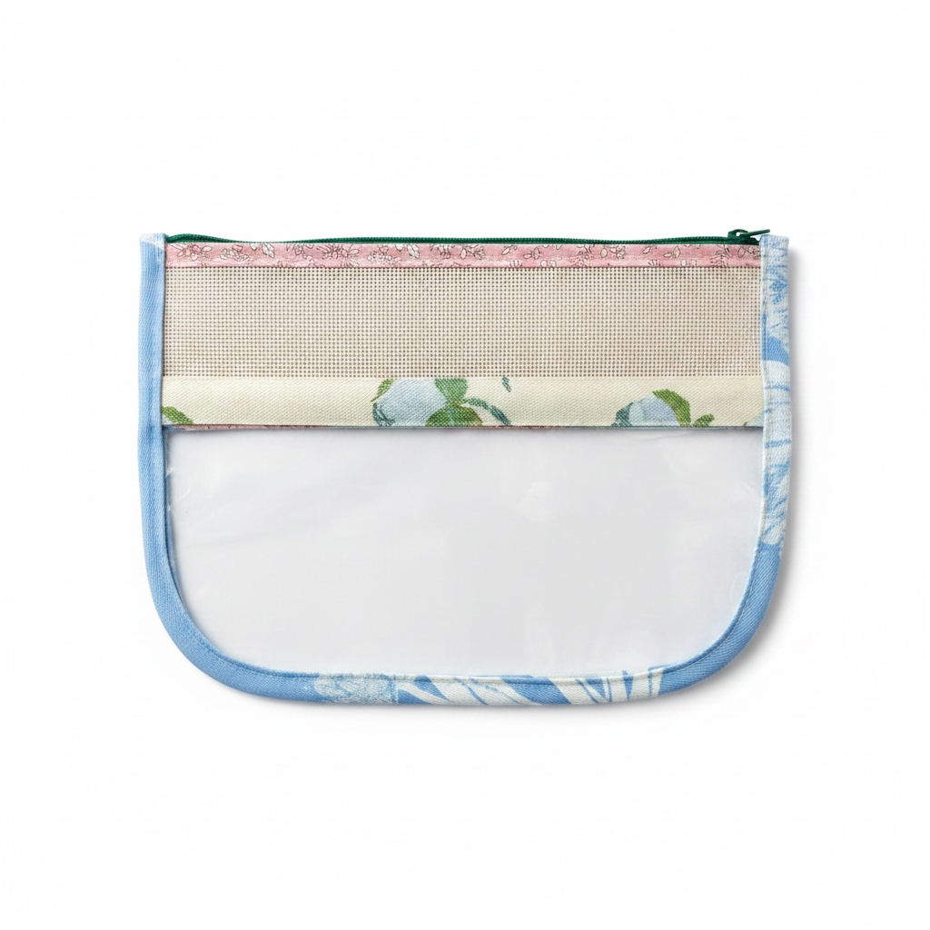 Self finishing Roses Needlepoint Canvas Thread Pouch Bag