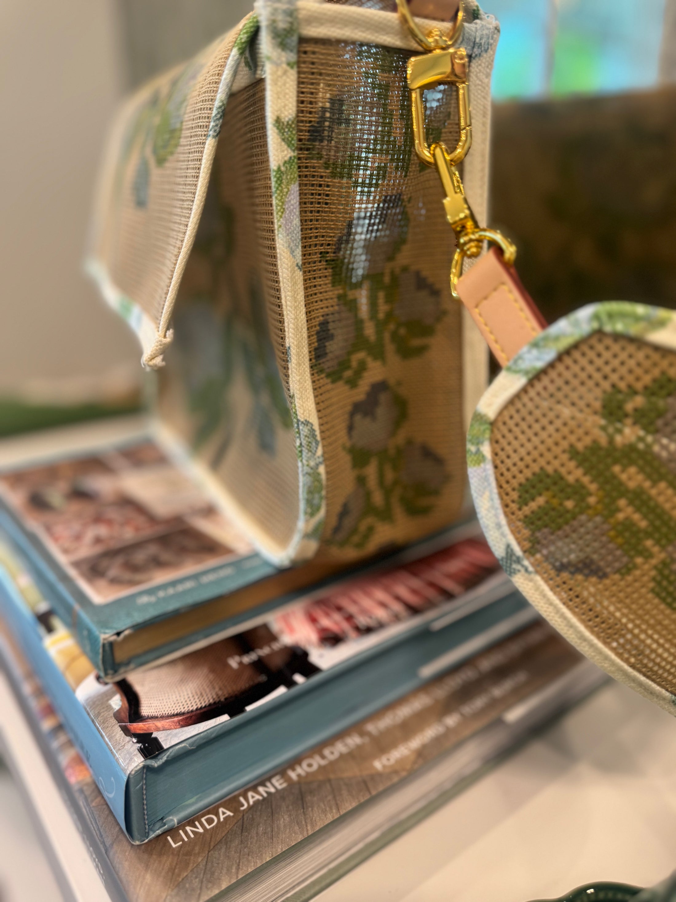 Custom Monogram Needlepoint Stitch Your Own Canvas Bag