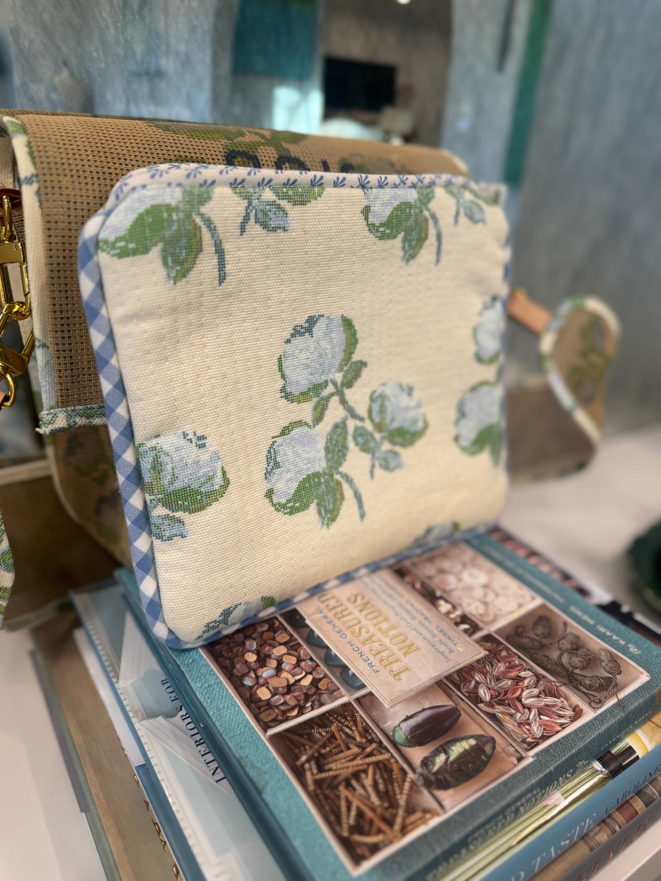 Custom Monogram Needlepoint Stitch Your Own Canvas Bag