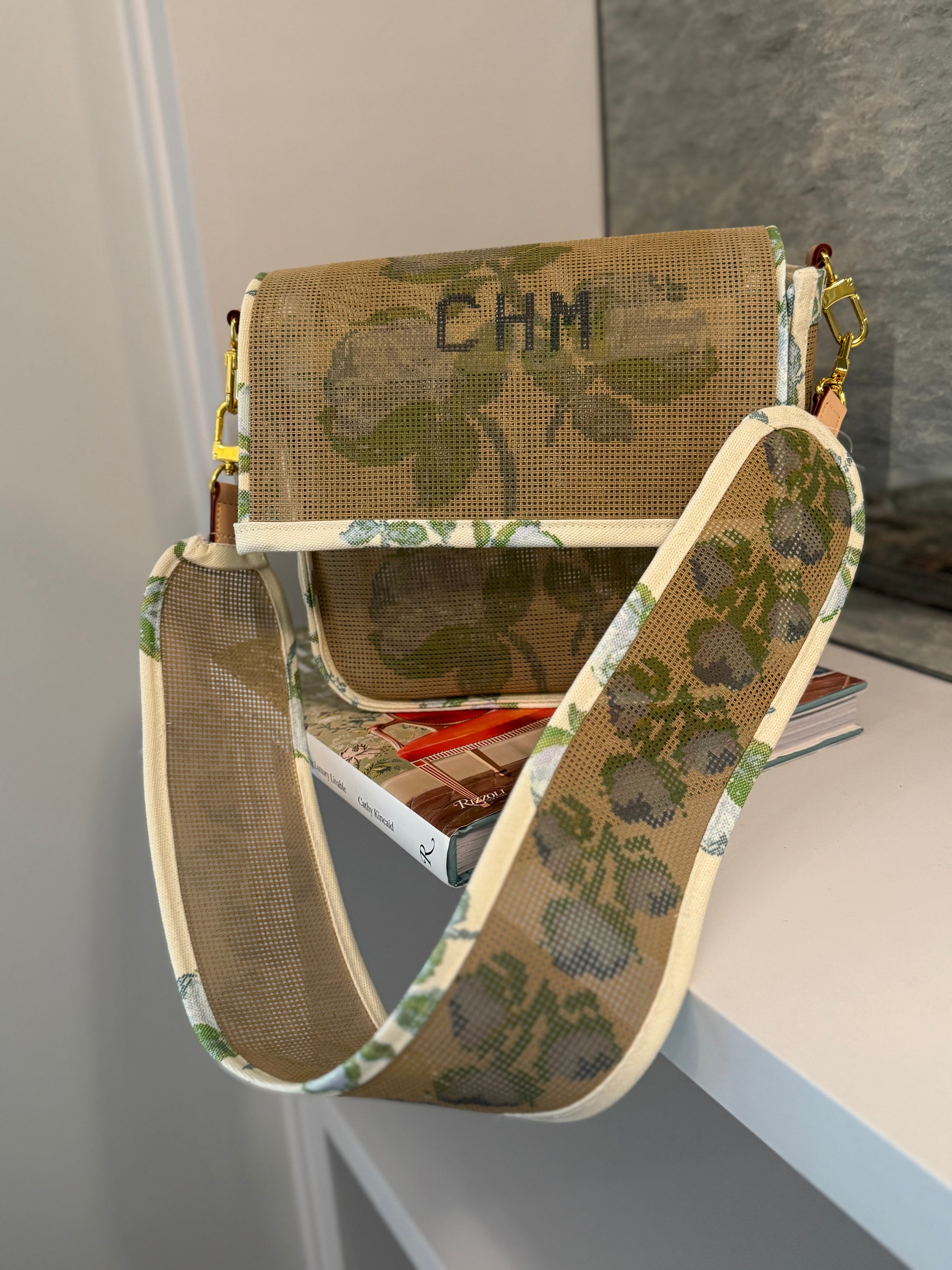 Custom Monogram Nantucket Needlepoint Stitch Your Own Canvas Bag