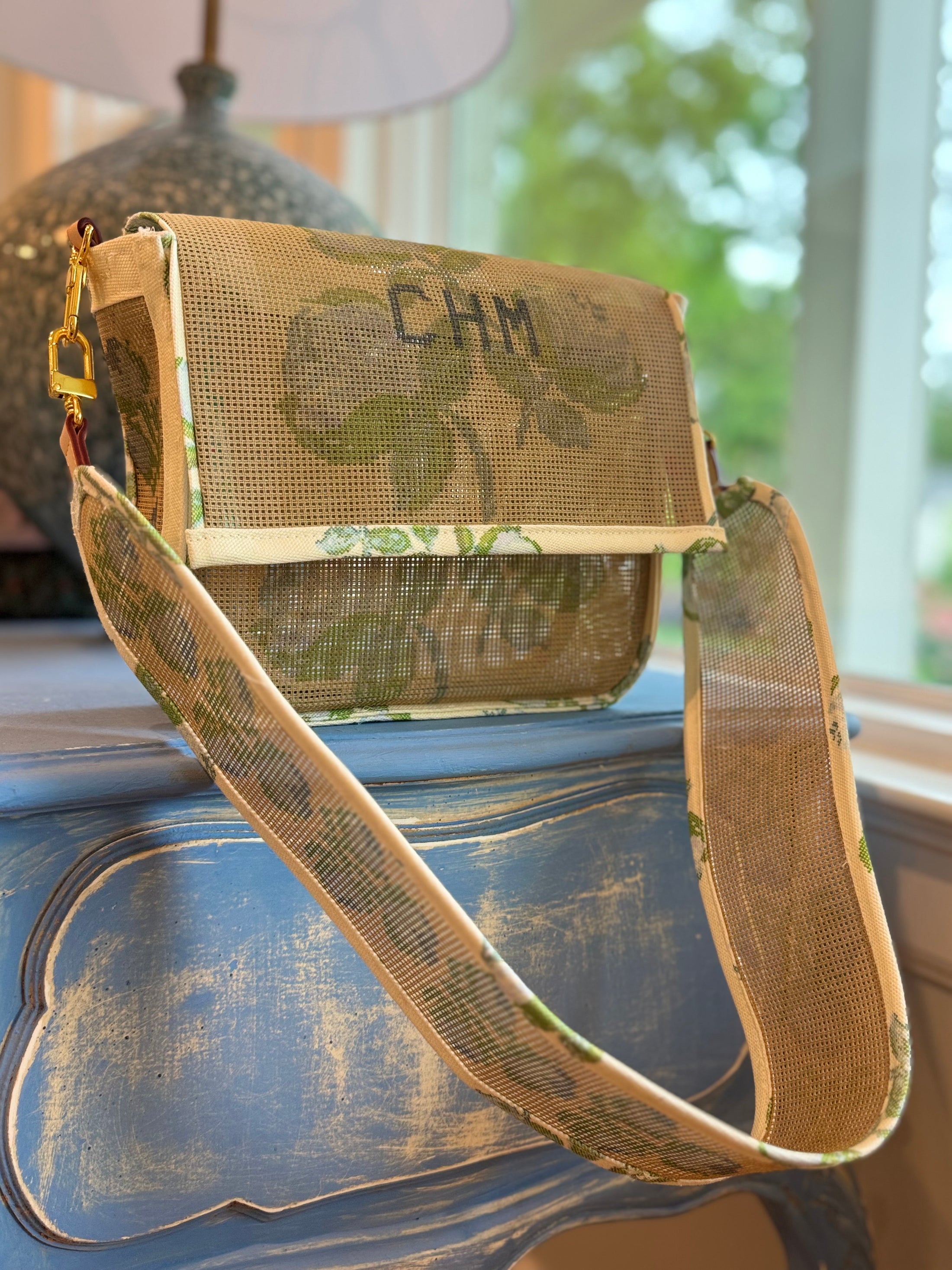 Custom Monogram Nantucket Needlepoint Stitch Your Own Canvas Bag