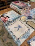 Load image into Gallery viewer, Bow Needlepoint Canvas 13 Count Beginner Ornament: Coastal Preppy Project, 4" Round

