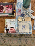 Load image into Gallery viewer, Bow Needlepoint Canvas 13 Count Beginner Ornament: Coastal Preppy Project, 4" Round
