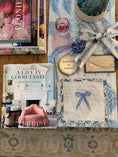 Load image into Gallery viewer, Bow Needlepoint Canvas 13 Count Beginner Ornament: Coastal Preppy Project, 4" Round
