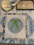 Load image into Gallery viewer, Bow Needlepoint Canvas 13 Count Beginner Ornament: Coastal Preppy Project, 4" Round
