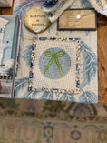 Load image into Gallery viewer, Bow Needlepoint Canvas 13 Count Beginner Ornament: Coastal Preppy Project, 4" Round
