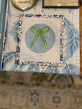 Load image into Gallery viewer, Bow Needlepoint Canvas 13 Count Beginner Ornament: Coastal Preppy Project, 4" Round
