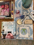 Load image into Gallery viewer, Bow Needlepoint Canvas 13 Count Beginner Ornament: Coastal Preppy Project, 4" Round
