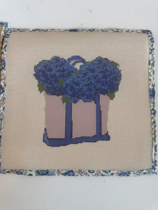 NEW Coastal Boat Tote Bag full of Hydrangeas