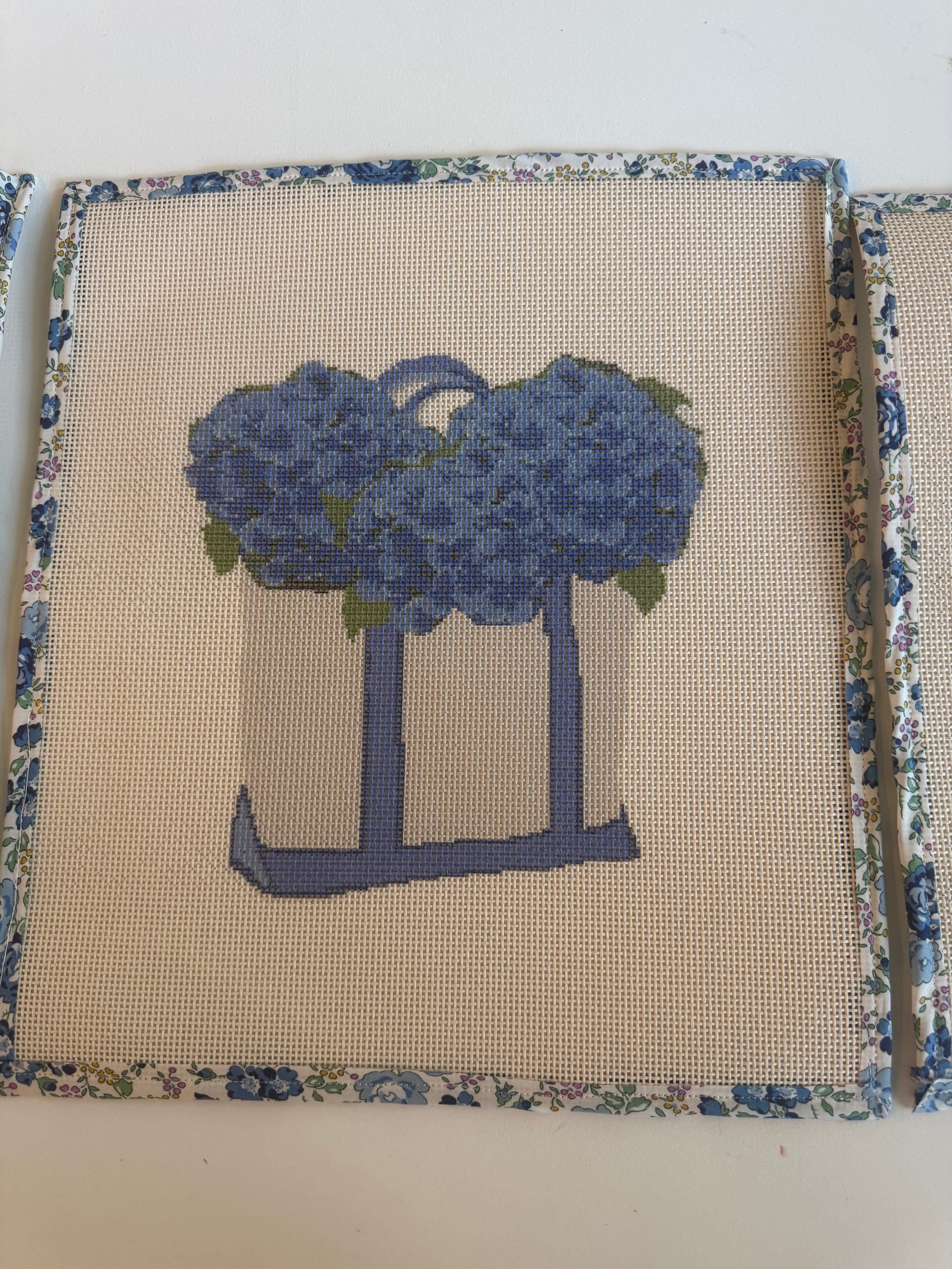 NEW Coastal Boat Tote Bag full of Hydrangeas