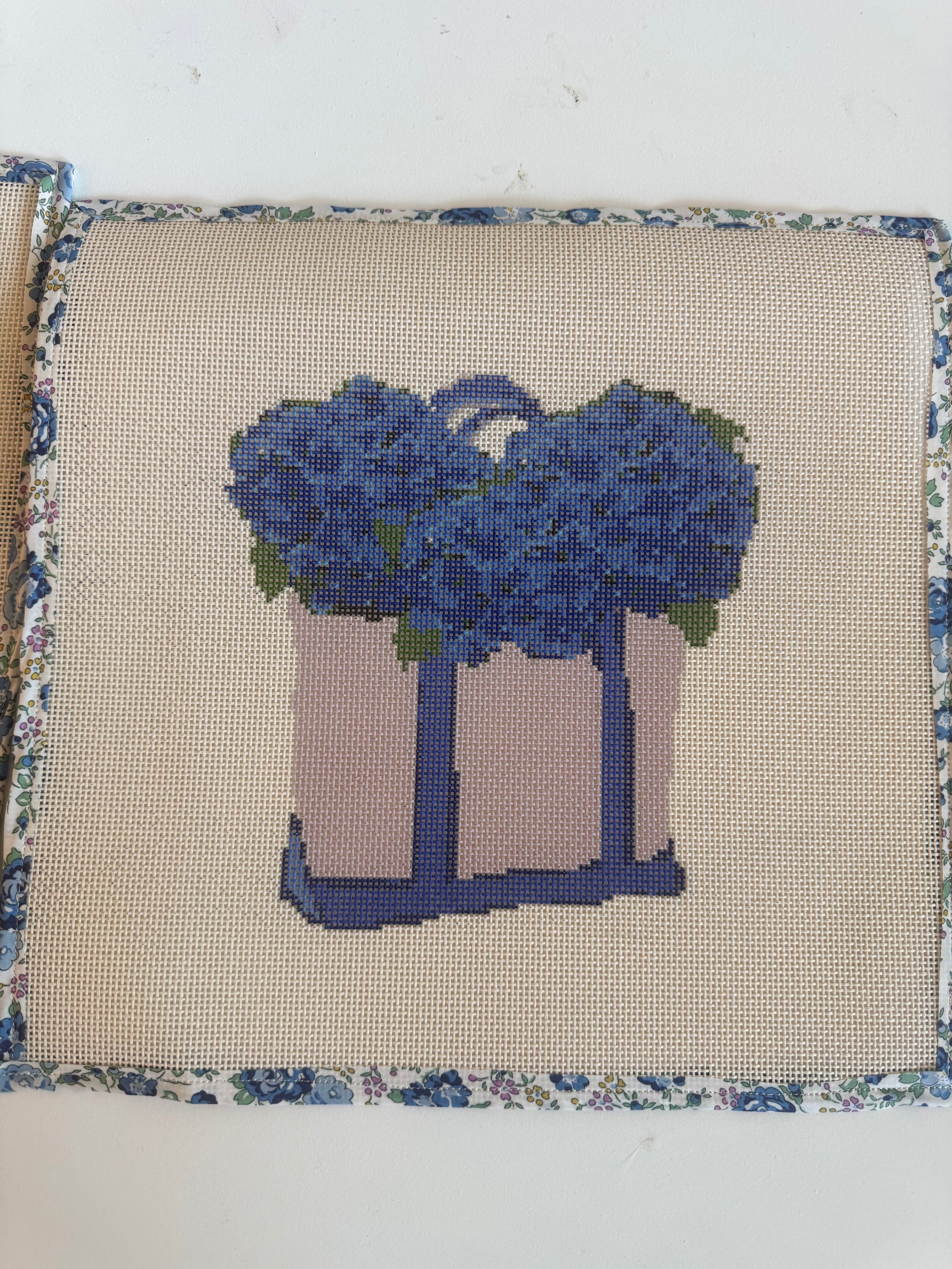 NEW Coastal Boat Tote Bag full of Hydrangeas