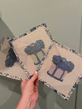 Load image into Gallery viewer, NEW 4" Small Coastal Boat Tote Bag full of Hydrangeas
