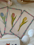 Load image into Gallery viewer, NEW Coastal Ava Beth Long Stem Tulip Needlepoint Canvas
