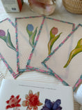 Load image into Gallery viewer, NEW Coastal Ava Beth Long Stem Tulip Needlepoint Canvas
