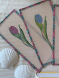 Load image into Gallery viewer, NEW Coastal Ava Beth Long Stem Tulip Needlepoint Canvas
