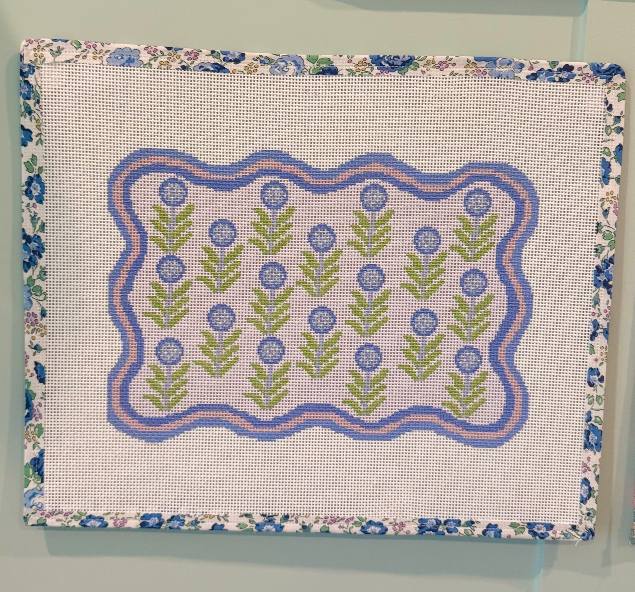 NEW Coastal Hydrangea East Coast Clutch Needlepoint Canvas