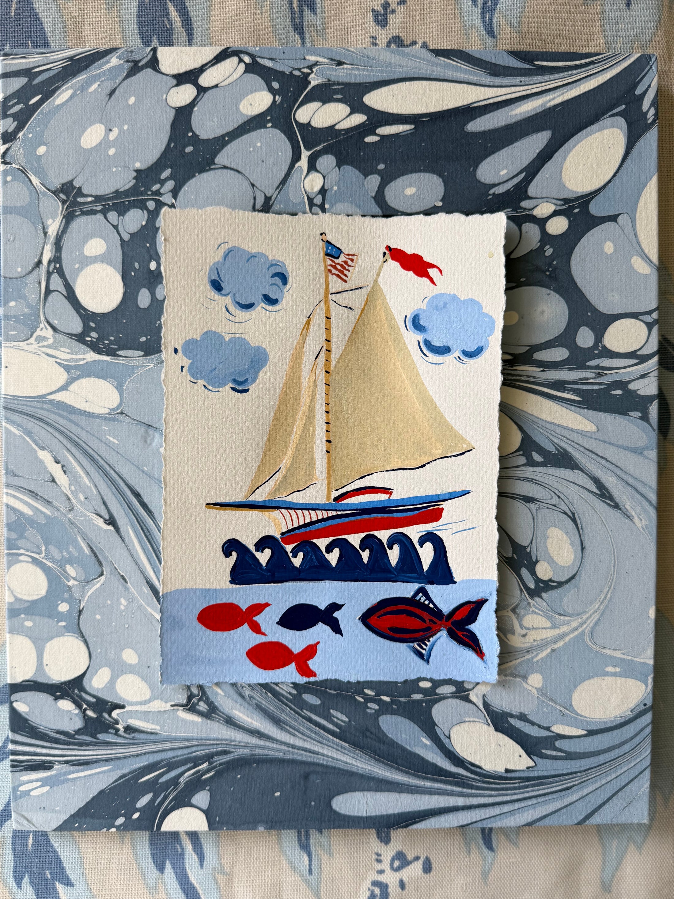 Original Sailboat East Coast Artwork