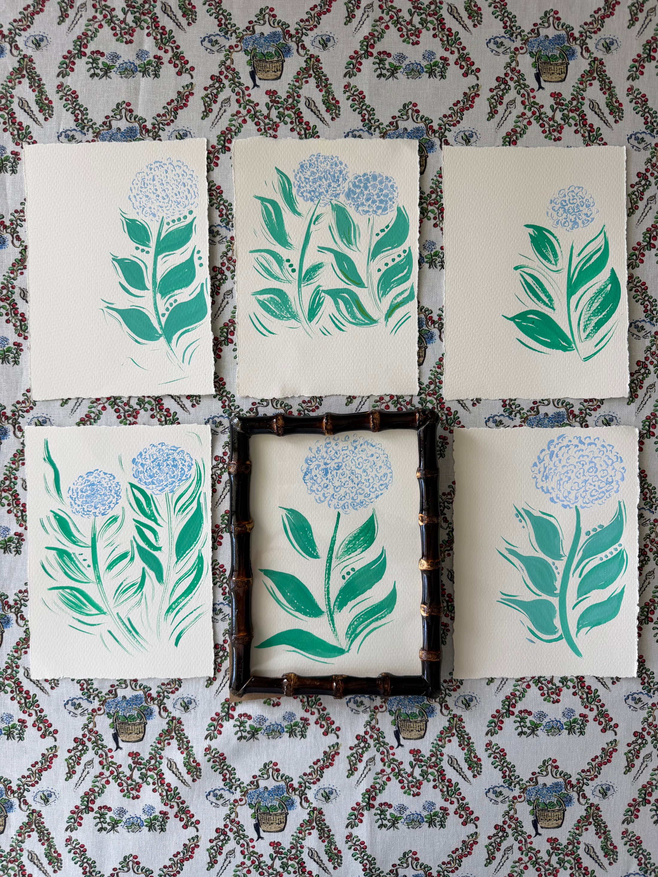 Original Hydrangeas Artwork Set