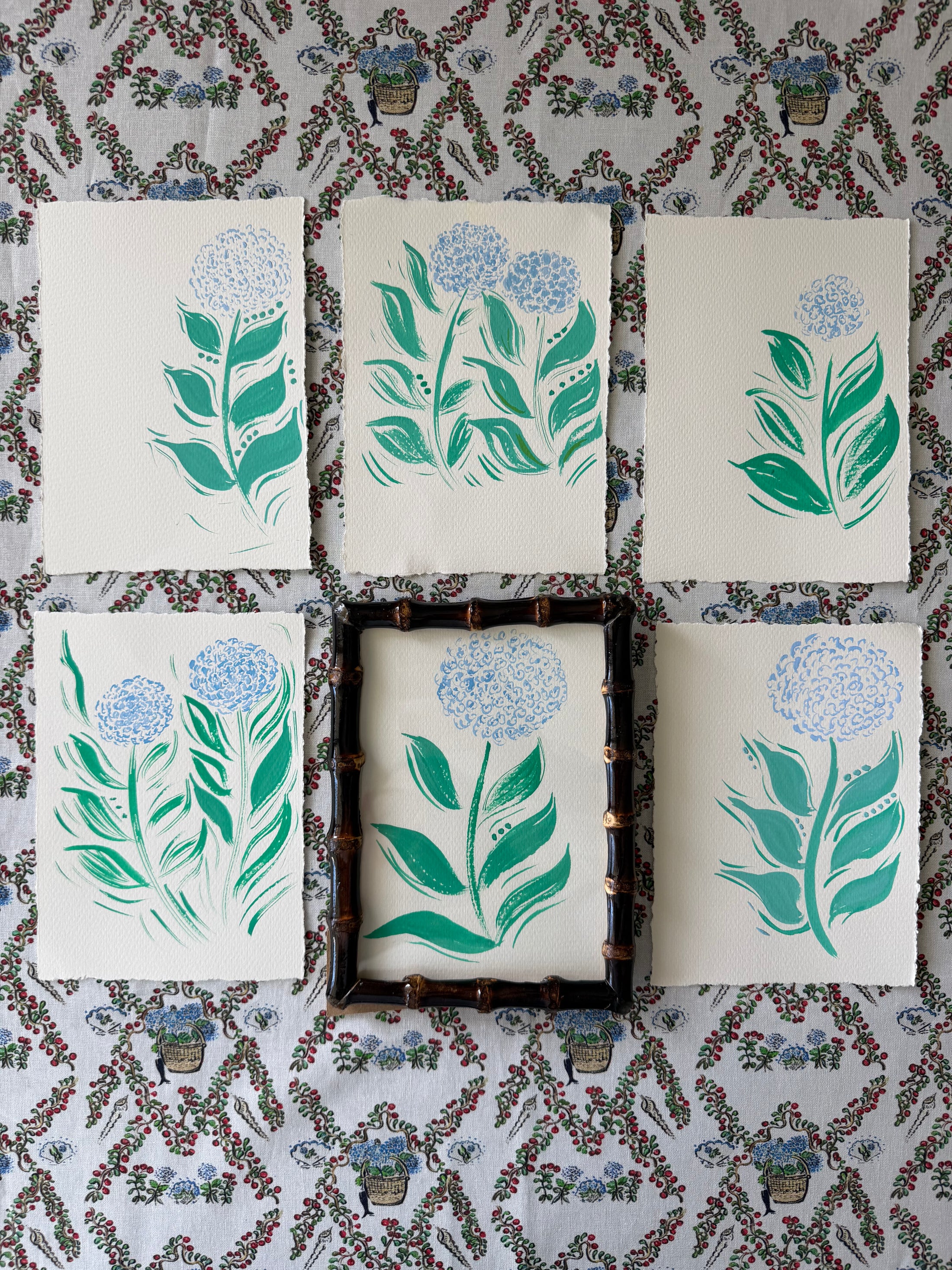 Original Hydrangeas Artwork Set