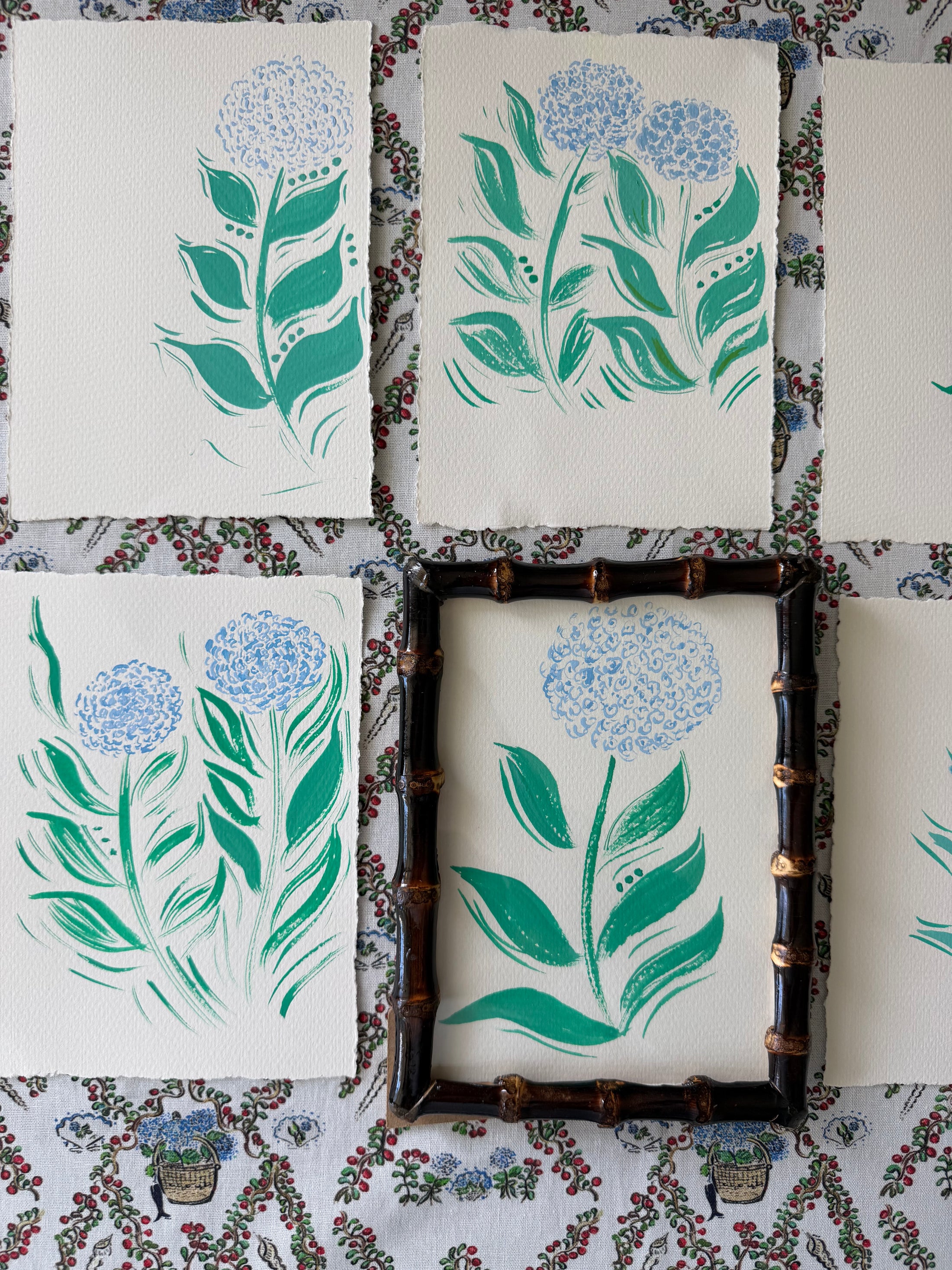 Original Hydrangeas Artwork Set