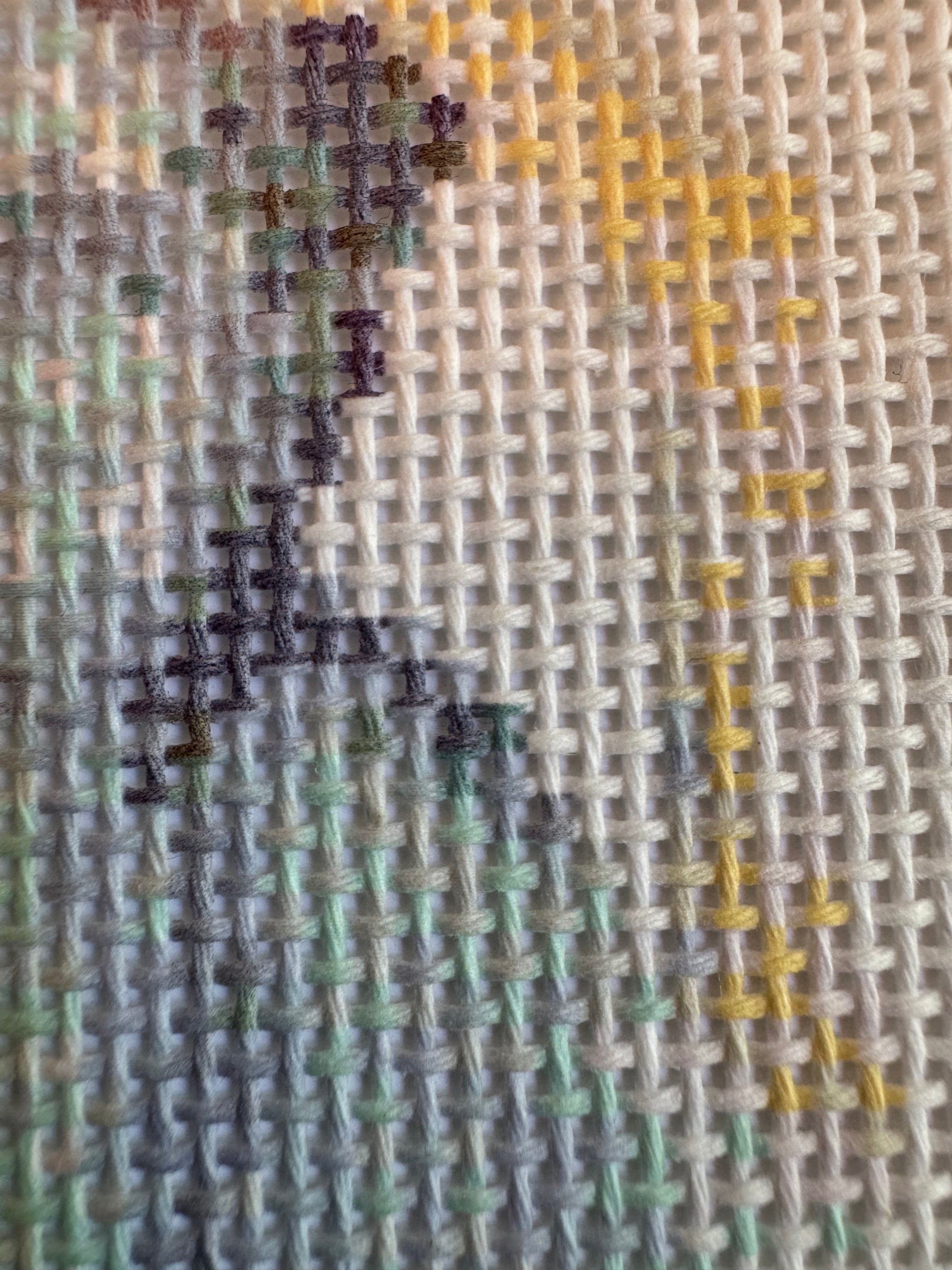 Needlepoint Canvas on 13 Dior Dress Dior Vintage Dress Zweigart Mono Deluxe Mesh Embroidery with finished Liberty of London fabric on the edges