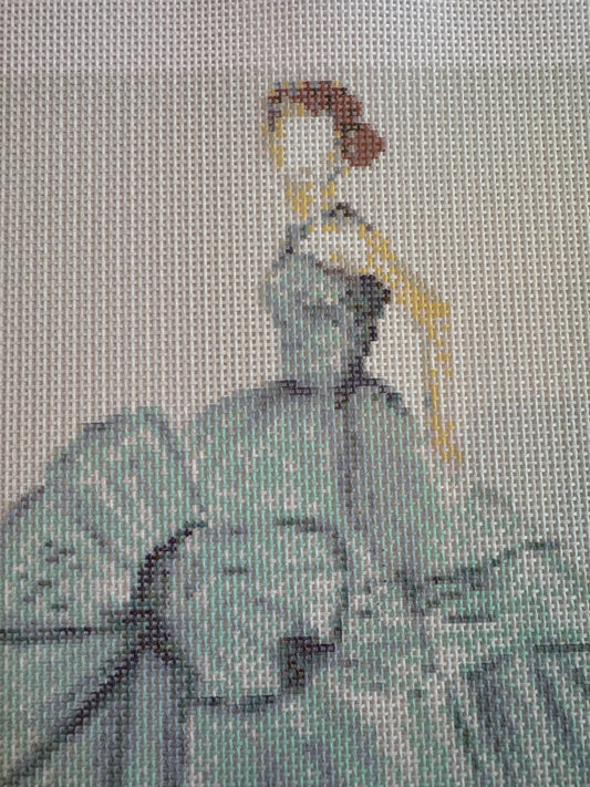 Needlepoint Canvas on 13 Dior Dress Dior Vintage Dress Zweigart Mono Deluxe Mesh Embroidery with finished Liberty of London fabric on the edges
