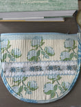 Load image into Gallery viewer, Large Roses with French Ribbon Needlepoint Canvas Thread Pouch Bag
