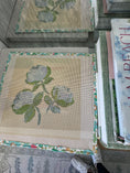 Load image into Gallery viewer, Needlepoint Canvas on 13 Roses  Zweigart Mono Deluxe Mesh Embroidery with finished Liberty of London fabric on the edges
