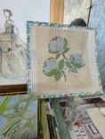 Load image into Gallery viewer, Needlepoint Canvas on 13 Roses  Zweigart Mono Deluxe Mesh Embroidery with finished Liberty of London fabric on the edges
