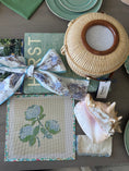 Load image into Gallery viewer, Needlepoint Canvas on 13 Roses  Zweigart Mono Deluxe Mesh Embroidery with finished Liberty of London fabric on the edges

