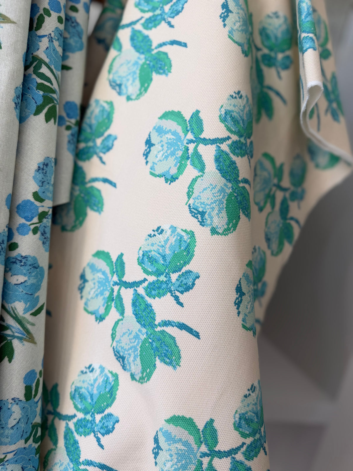 New England Peaches Coastal Roses Fabric
