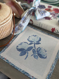 Load image into Gallery viewer, Needlepoint Canvas on 13 Roses Zweigart Mono Deluxe Mesh Embroidery with finished Liberty of London fabric on the edges
