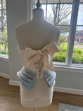 Load image into Gallery viewer, Gypsy Blue White Corset Textile Embroidered Art Handmade
